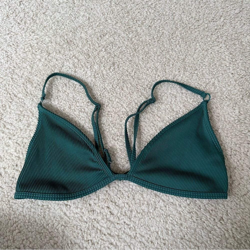 PacSun la hearts dark forest green bikini top
